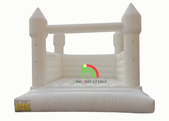 Aufblasbares weißes Jumper Bouncy Castle Wedding Decorations springendes Bett des Prahler-Schloss-13ft*11.5ft*10ft für Partei