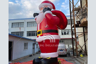 Riesige aufblasbare Geschenk-Taschen-Weihnachtsdekorationen Santa Claus Withs A im Freien