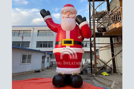 Riesige aufblasbare Geschenk-Taschen-Weihnachtsdekorationen Santa Claus Withs A im Freien