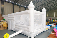 Schloss-Dia-Ball-Pit Combo Jumper Bouncy House-Hochzeitsfest-Dekorationen König-Inflatable White Bounce, die Bett springen