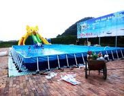 0.9MM PVC-Planen-Big Bear aufblasbarer Wasser-Park mit großem blauem Swimmingpool