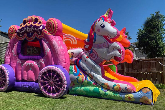 Kinderpartei-Prinzessin Carriage Bounce House mit Dia-kommerziellem aufblasbarem Prahler-Schloss für Mädchen