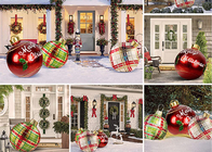 Aufblasbare Ballon-Ornamente der frohen Weihnachten, Hofdekoration, große aufblasbare PVC-Bälle für den Außenbereich