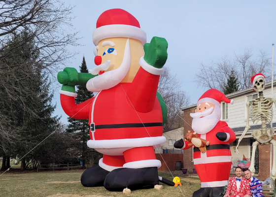 Santa Blow Up Weihnachtsschmuck Riesige aufblasbare Weihnachtsmann-Schlauchboote