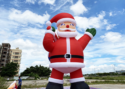 Santa Claus Aufblasbare Weihnachtsdekorationen 20ft 26f 33ft Large Blow Up Santa