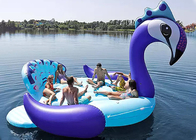 6 Personen-aufblasbare riesige Pfau-Pool-Floss-Insel-Pool See-Partei-sich hin- und herbewegende Boote