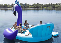 6 Personen-aufblasbare riesige Pfau-Pool-Floss-Insel-Pool See-Partei-sich hin- und herbewegende Boote