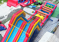 Aufblasbares Hindernisläufe 20m langes PVC blaues rotes großes Inflatables für Kindererwachsene