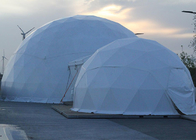 Zelt-Stahlhaus geodätischer Kuppel PVCs weißes für Partei-Ereignis-Handels-Ausstellung