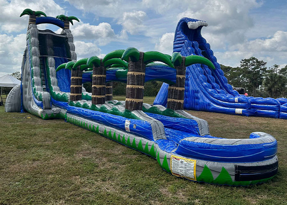 Riesige doppelte Wasserrutsche großes Kinderaufblasbare Wasserrutsche-Spiel im Freien PVCs aufblasbar