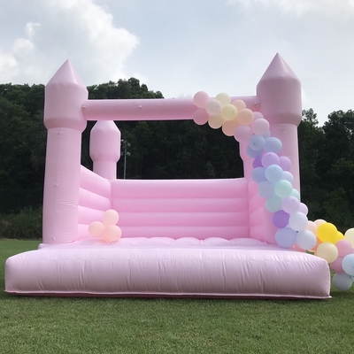 Hochzeitspastell rosa aufblasbar sprungbar sprungbar Schloss Ballgrube Mini Weiß Sprunghaus
