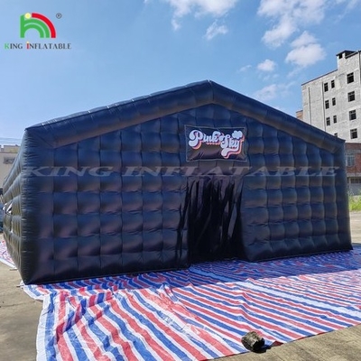Portable Party Tent Aufblasbare Nachtclubs Cube Schwarz Nachtclub Veranstaltungen Zelt