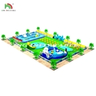 Außenbereich Kinder Wasserpark Pool aufblasbarer Wasserpark kommerzieller Vergnügungspark für Kinder Springen Spaß
