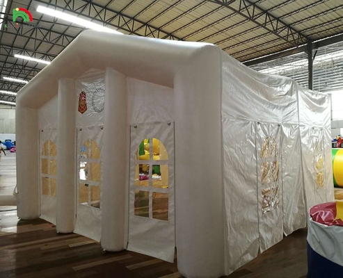 Weißes Großes Outdoor Blow Up Hochzeitsfeier LED Licht Camping Aufblasbare Outdoor Events Zelt