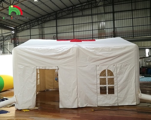 Weißes Großes Outdoor Blow Up Hochzeitsfeier LED Licht Camping Aufblasbare Outdoor Events Zelt
