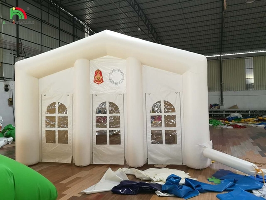 Weißes Großes Outdoor Blow Up Hochzeitsfeier LED Licht Camping Aufblasbare Outdoor Events Zelt