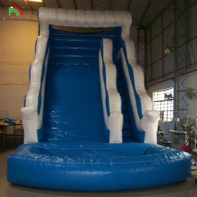 Amusementpark aufblasbare Rutsche für den Pool aufblasbare Aussteiger Wasserrutsche mit Blaser