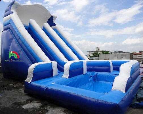 Hochwertige Kurve Doppelbahn Blow Up Kinder aufblasbare Wasserrutsche