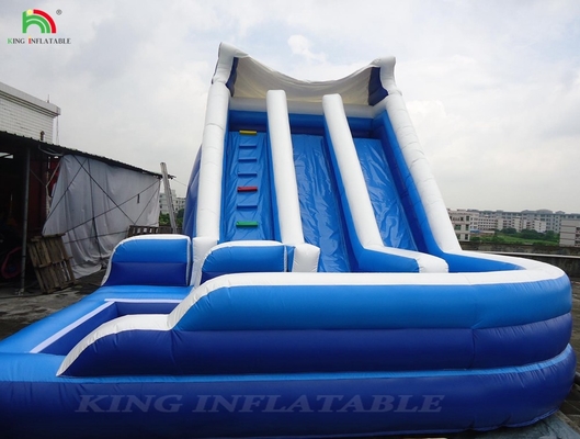 Hochwertige Kurve Doppelbahn Blow Up Kinder aufblasbare Wasserrutsche
