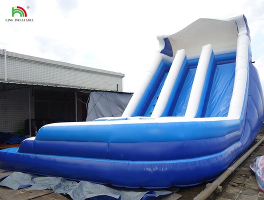Hochwertige Kurve Doppelbahn Blow Up Kinder aufblasbare Wasserrutsche