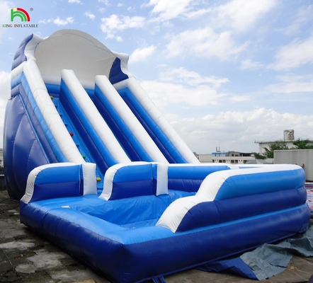 Hochwertige Kurve Doppelbahn Blow Up Kinder aufblasbare Wasserrutsche