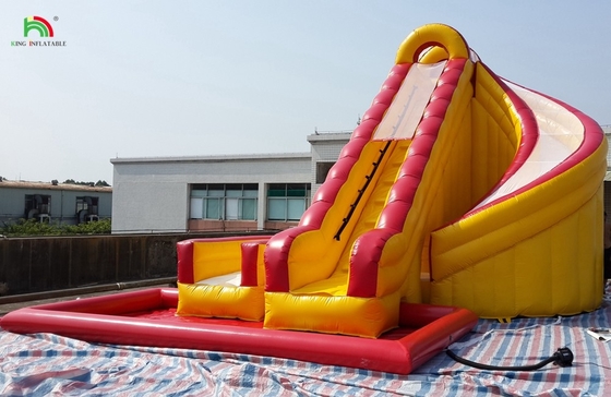 Aufblasbares Wasserschwimmbad Rot geschlossener Doppelslide Kinder Sprunghaus Handelswasser geschlossener Schwimmbad