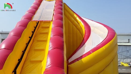 Aufblasbares Wasserschwimmbad Rot geschlossener Doppelslide Kinder Sprunghaus Handelswasser geschlossener Schwimmbad