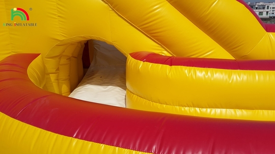 Aufblasbares Wasserschwimmbad Rot geschlossener Doppelslide Kinder Sprunghaus Handelswasser geschlossener Schwimmbad