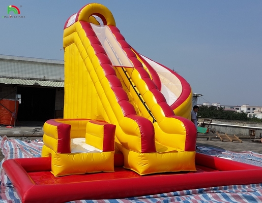 Aufblasbares Wasserschwimmbad Rot geschlossener Doppelslide Kinder Sprunghaus Handelswasser geschlossener Schwimmbad