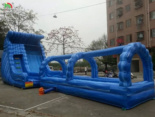 Gewerbliche aufblasbare Wasserrutsche mit Pool aufblasbare Türsteher Wasserrutsche mit Pool