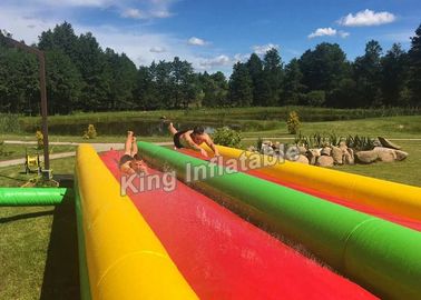 Bunte ins Auge fallende aufblasbare Wasserrutsche für Kinder 15*3m/aufblasbarer Spielplatz