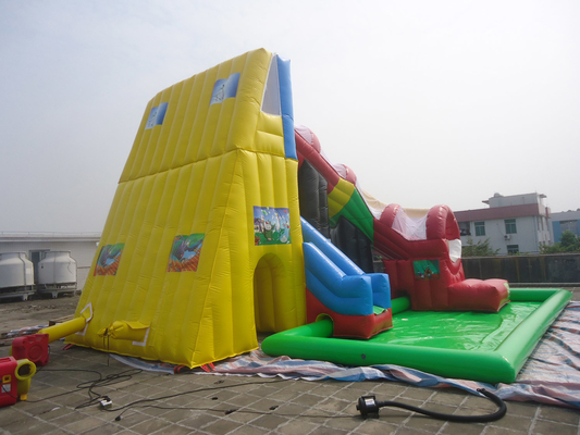 Custom Commercial Castle Kids Aufblasbarer Spielplatz Trampolin Wasserrutsche Sprung-Combo-Springer