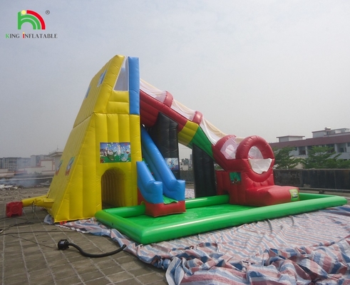 Custom Commercial Castle Kids Aufblasbarer Spielplatz Trampolin Wasserrutsche Sprung-Combo-Springer