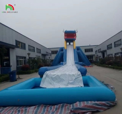Wasserpark-Rutschen lustige Wasserpark-Wasserspiele Neues Design Wasserspielgeräte aufblasbare lange Wasserrutsche