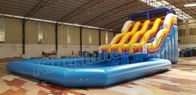 Dauerhafte kommerzielle aufblasbare Wasserrutsche PVCs mit Swimmingpool