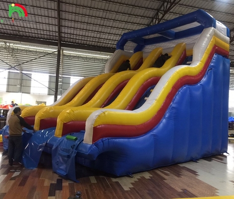 Aufblasbare Trockenrutsche Außen Bouncy Aufblasbare Wasserrutschen Für Pool Aufblasbare Rutschen Für Wasserpark