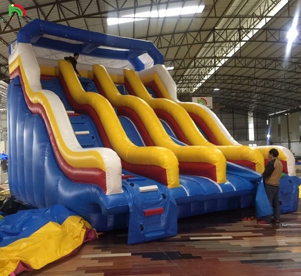Aufblasbare Trockenrutsche Außen Bouncy Aufblasbare Wasserrutschen Für Pool Aufblasbare Rutschen Für Wasserpark