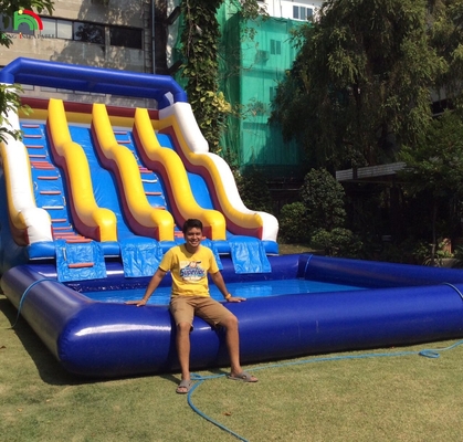 Aufblasbare Trockenrutsche Außen Bouncy Aufblasbare Wasserrutschen Für Pool Aufblasbare Rutschen Für Wasserpark