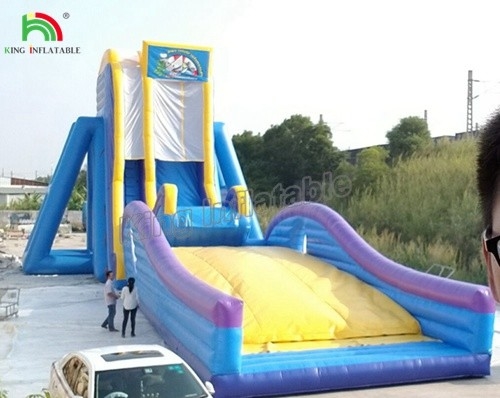 Vermietung für Geschäftspartys Interessante blaue Wasserrutsche für Kinder und Erwachsene