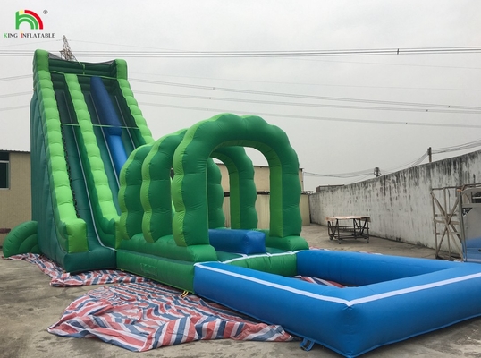 Riesige Wasserrutsche aufblasbar kommerzielle aufblasbare Wasserrutsche mit Pool