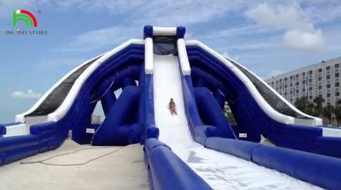 Super Triple Slide Aufblasbare Wasserrutsche Außen-Kinder-Wasserpark kommerzielle Blow Up-Wasserrutschen
