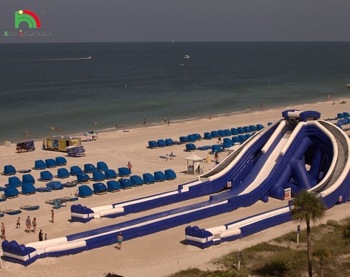 Super Triple Slide Aufblasbare Wasserrutsche Außen-Kinder-Wasserpark kommerzielle Blow Up-Wasserrutschen