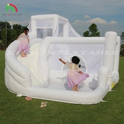 Weiß aufblasbare Sprung-Combo Sprung-Schloss-Haus Kinder Wasserrutsche mit Ball-Grube