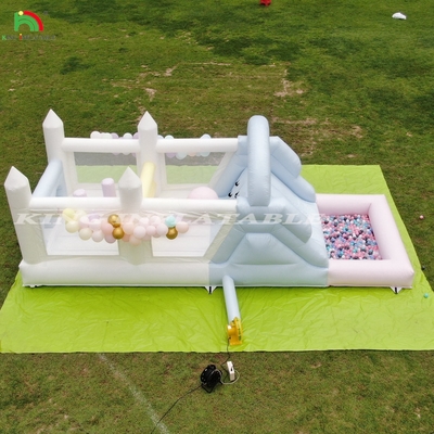 Aufblasbarer Aussteiger Kombo Hinderniskurs Aussteiger Schloss Haus Mit Rutschen Ball Pit Klettern Bläser