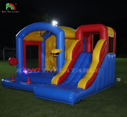 Kinder aufblasbare Sprungburg mit Blaser, Sprungburg mit Rutsche, Klettern, Hindernisse, Trampolin, Ball-Pit Pool