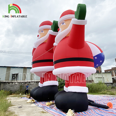 20ft 26ft 33ft Werbung aufblasbarer Weihnachtsmann für Weihnachtsfeierdekoration