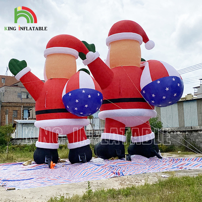 20ft 26ft 33ft Werbung aufblasbarer Weihnachtsmann für Weihnachtsfeierdekoration
