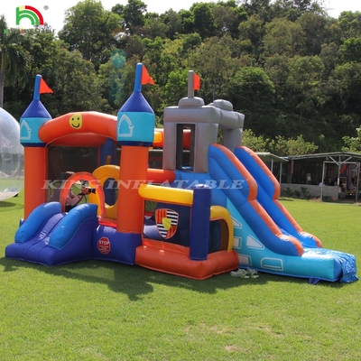 Kommerzielles aufblasbares Sprunghaus Sprungschloss mit Rutschen und Ballgrube aufblasbares Sprungschloss für Kinder