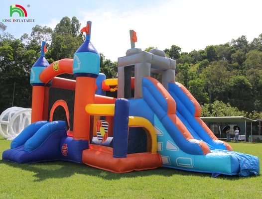 Kommerzielles aufblasbares Sprunghaus Sprungschloss mit Rutschen und Ballgrube aufblasbares Sprungschloss für Kinder