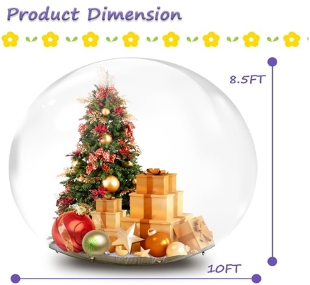 10ft aufblasbare Schneekugel 0,5mm PVC Weihnachtsdekorationen Riesendes Transparentes Aufblasbare Blase Igloo Zelt